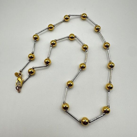 Premier Designs Two tone silver and gold ball signature necklace! - Picture 2 of 9